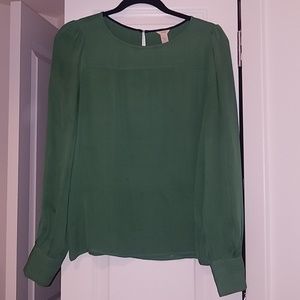 J. Crew green blouse
